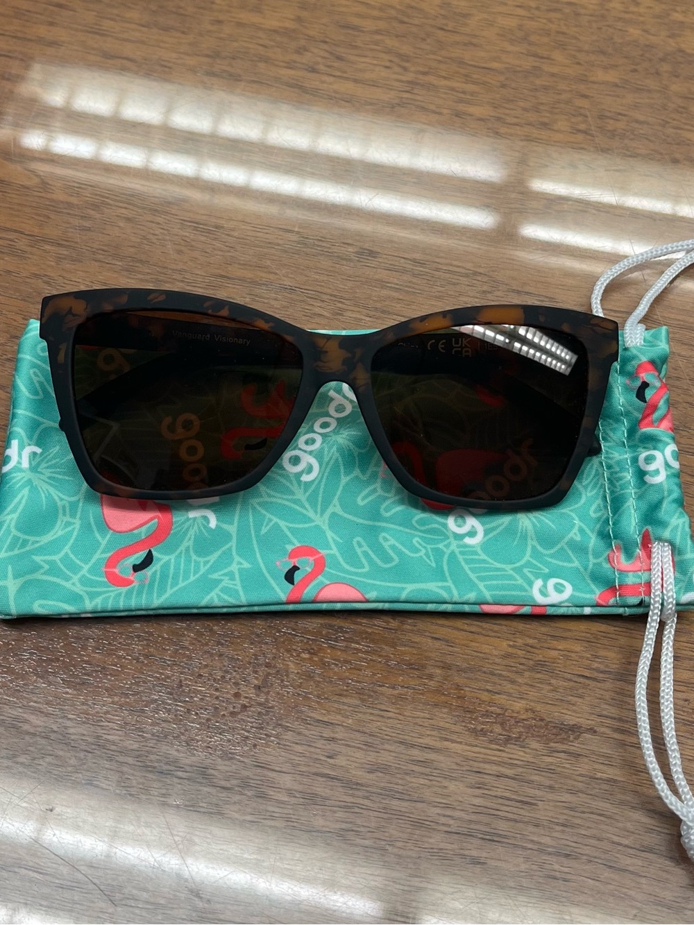 Goodr Tortoiseshell Sunglasses with Pouch